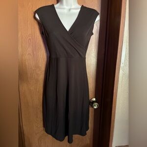 Vintage LOFT Brown Midi Dress 0 Petite
